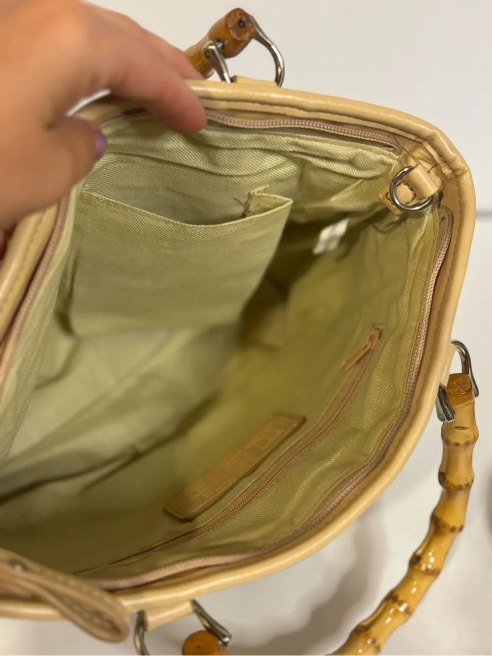 Relic Multicolor Striped Shoulder Bag with Bamboo Handles